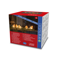 Set of 5 LED Lit Acrylic Christmas Robins