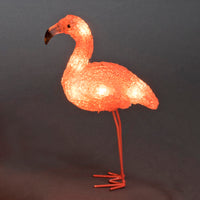 Set of Five Acrylic Flamingos with 40 White LEDs - 2