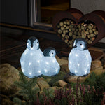 Acrylic Penguin Family with 48 LEDs