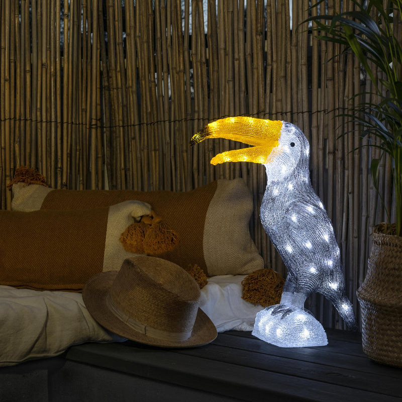 Acrylic Toucan with 56 White LEDs