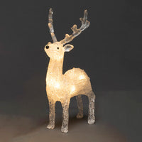 Set of 5 Acrylic Reindeer Lit with White LEDs