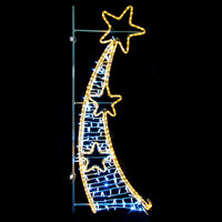 1.5m LED Shooting Star Swish Lamp Post Silhouette XP Motif