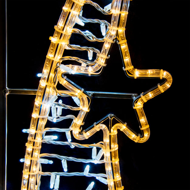 1.5m LED Shooting Star Swish Lamp Post Silhouette XP Motif