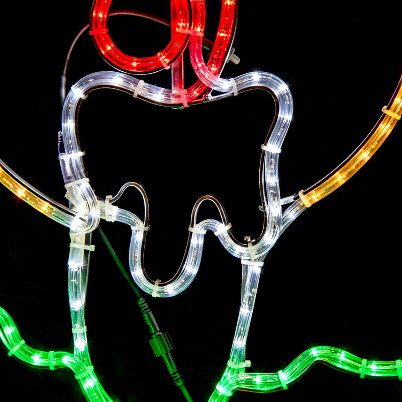 1m LED Christmas Candle with Holly Sprig XP Silhouettes