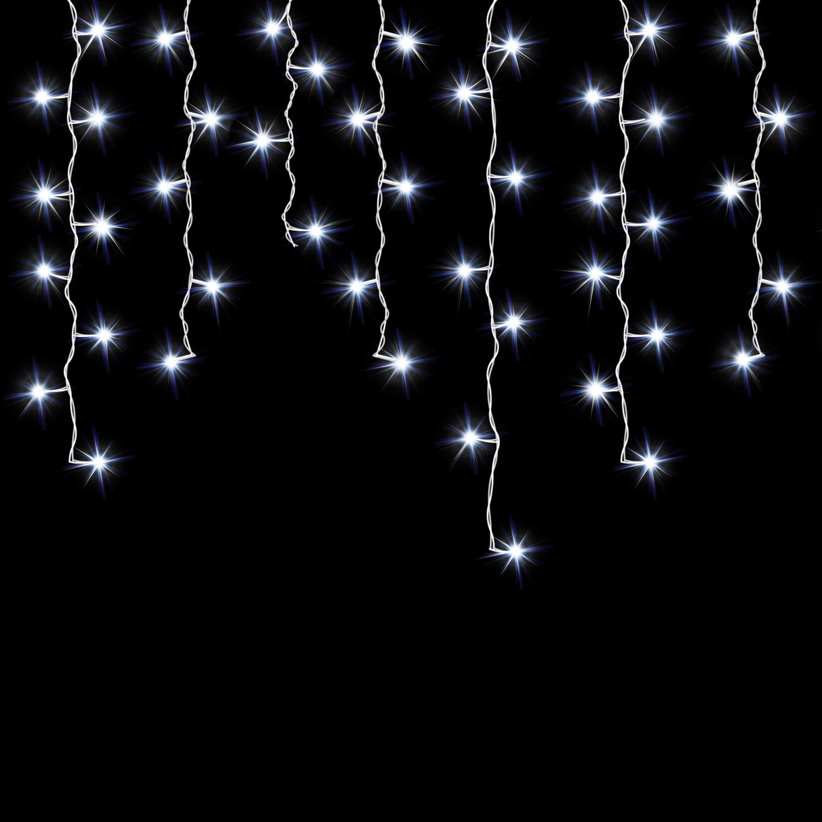 50 Ice White with Twinkle Extendable LED Icicle Lights XP Extension Set
