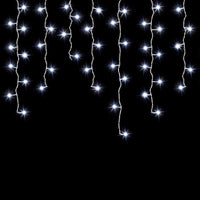 50 Ice White with Twinkle Extendable LED Icicle Lights XP Extension Set