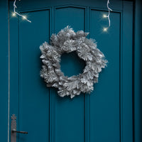 50cm Grey Snow Fir Tipped Luxury Christmas Wreath - 2