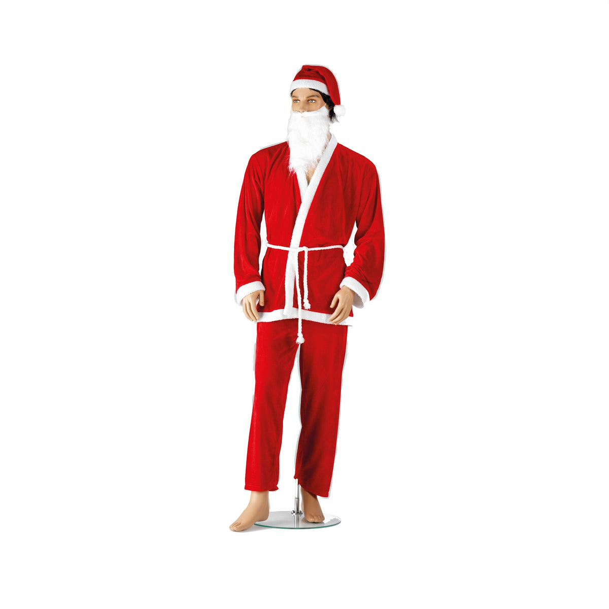 Adult Santa Suit with Beard and Hat