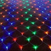 240 Multi Coloured Fit and Forget Battery Powered LED Multi Action Net Light