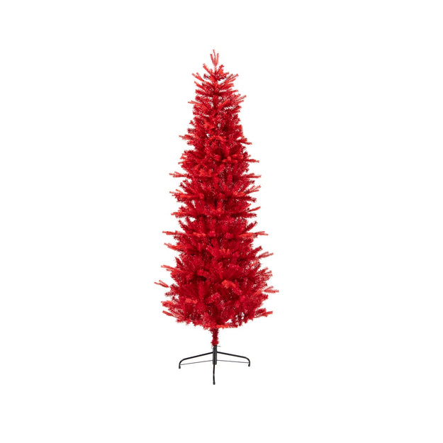 7ft Red Funky Artificial Christmas Tree