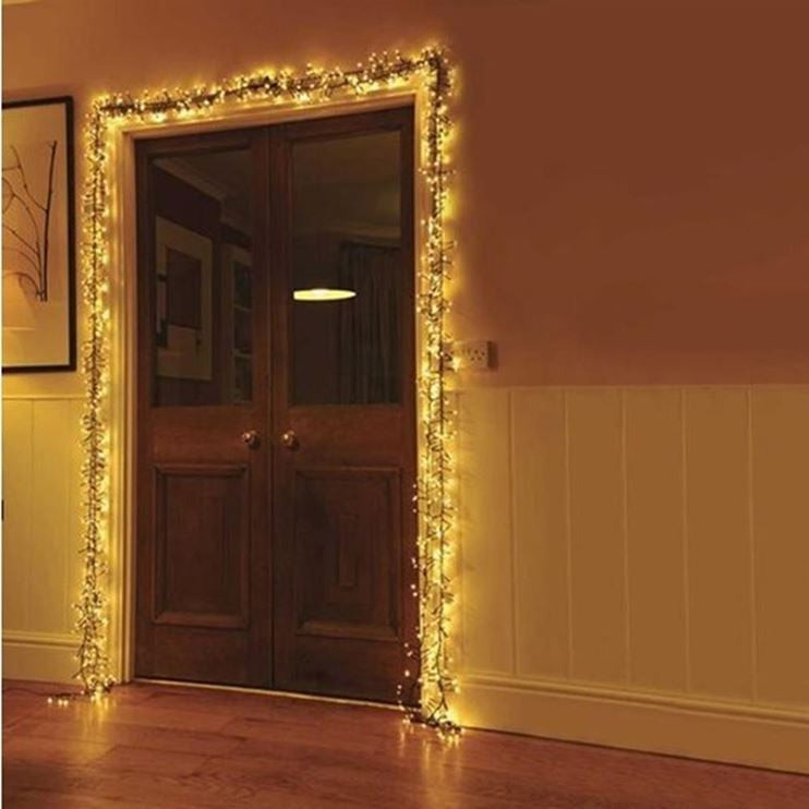 480 Vintage Gold Multi Action LED Cluster Lights with Timer