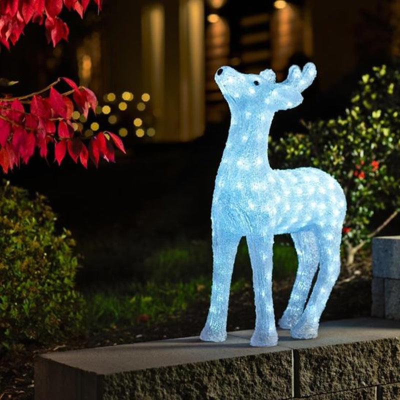 Large Acrylic Reindeer with 176 Bright White LEDs