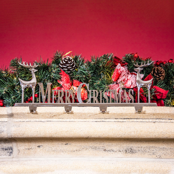 Giant Merry Christmas 4 Hook Stocking Hanger