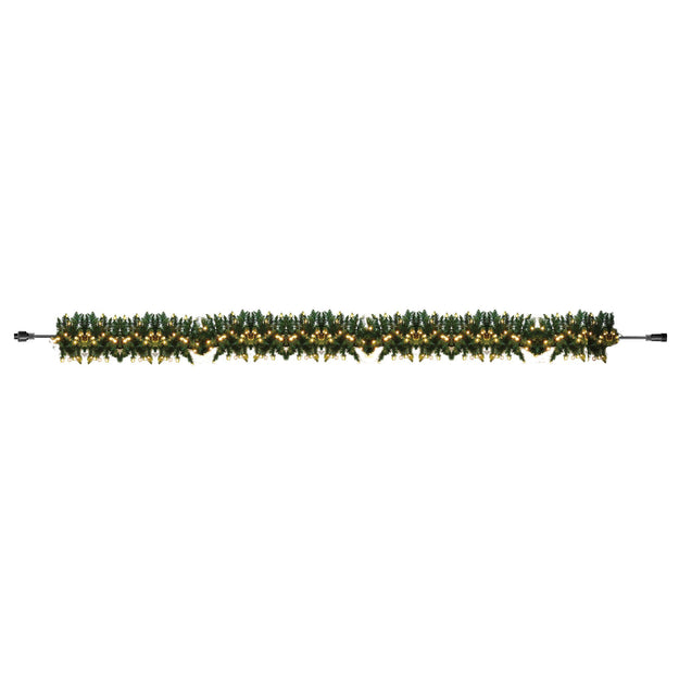2.9m XP Connectable Outdoor Christmas Garland with 100 Warm White LEDs