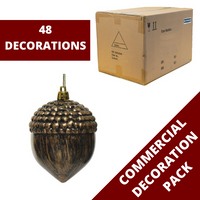 48 Antique Acorn Christmas Tree Decoration Commercial Pack