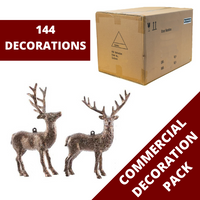 144 Truffle Deer Christmas Tree Decorations Commercial Pack
