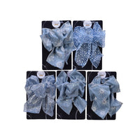 60 Winter Sky Christmas Bows Tree Decoration 5 Designs Commercial Pack