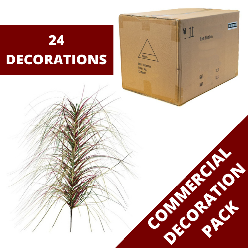 24 Multi Coloured 95cm Tinsel Spray Christmas Decorations Commercial Pack