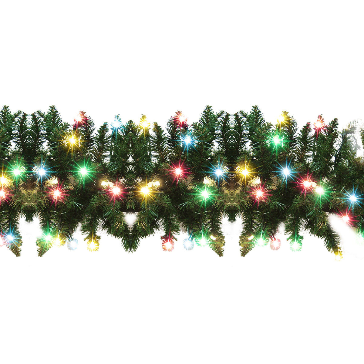2.9m XP Connectable Outdoor Christmas Garland with 100 Multi Coloured LEDs
