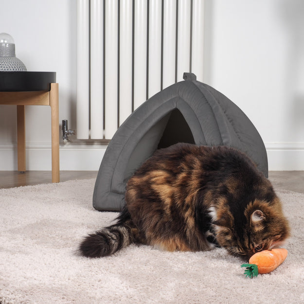 Slate Velvet Cat Igloo