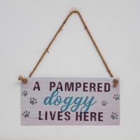 Pampered Doggy Metal Sign