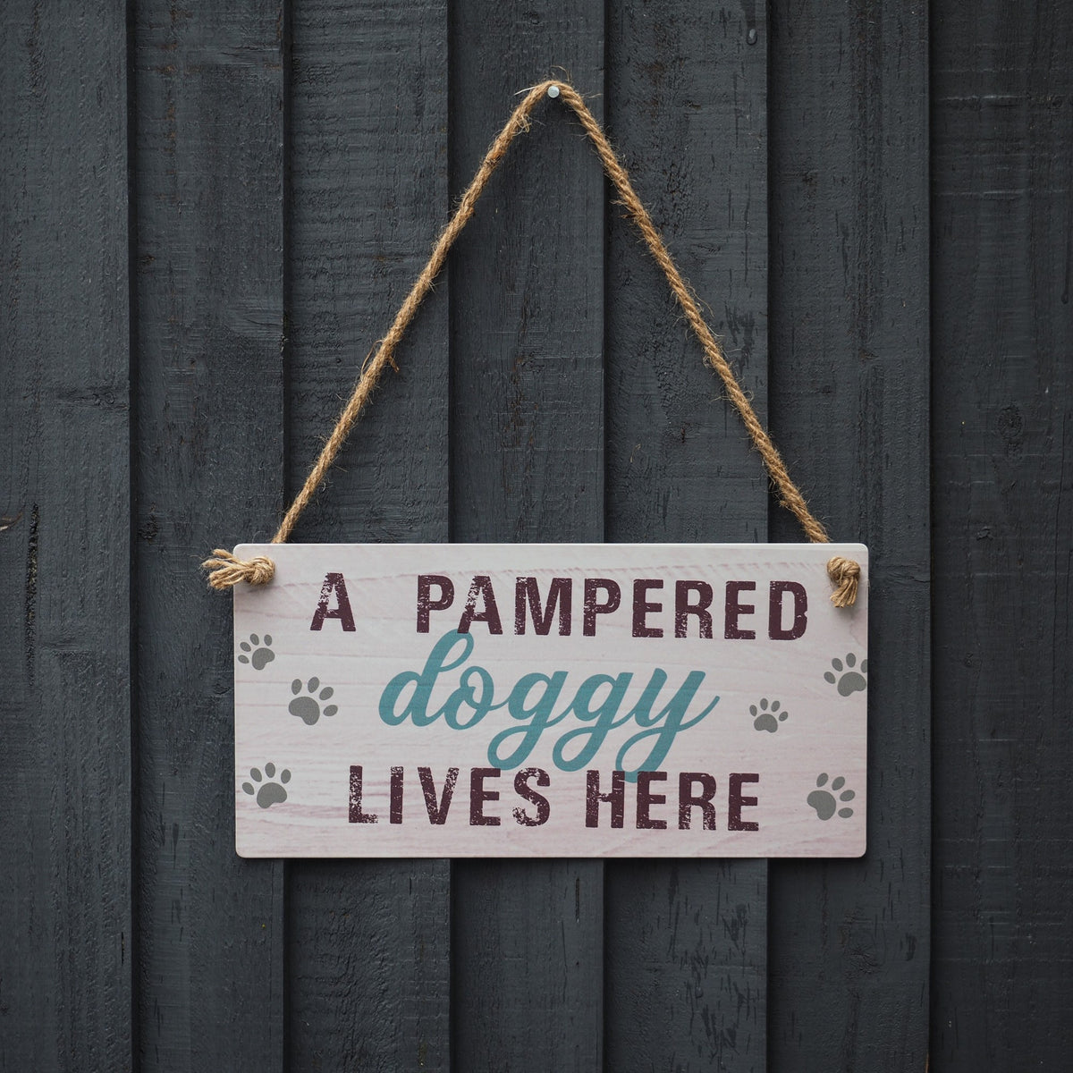 Pampered Doggy Metal Sign
