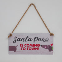 Santa Paws Metal Sign