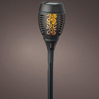 Solar Powered Realistic Flame Effect Garden Torch Lamp with Spike
