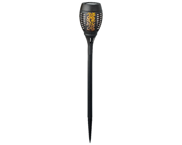 Solar Powered Realistic Flame Effect Garden Torch Lamp with Spike