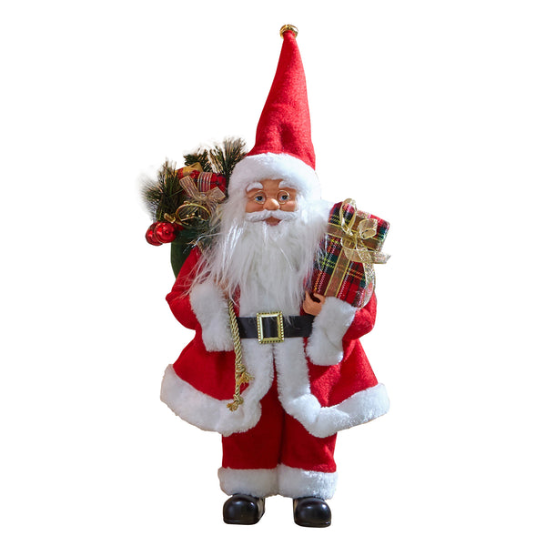 60cm Luxury Standing Santa with Red Suit