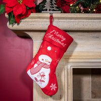 Merry Christmas Character Stocking Snowman Design