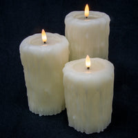 3 Pack LED Wick Church Candle Wax Heavy Drip