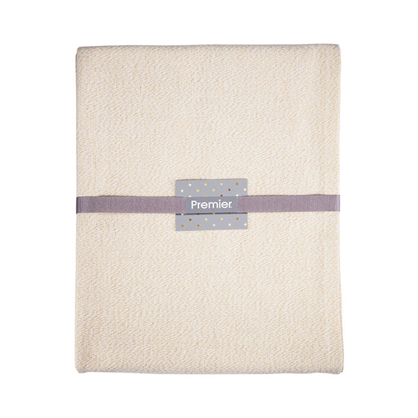 2m x 1.3m Chambray Gold Glittered Lurex Christmas Tablecloth 1