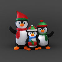 1.5m Penguin Family Christmas Inflatable - 2