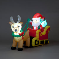 Inflatable Christmas Santa Sleigh with Reindeer