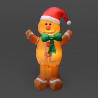2.4m Giant LED Lit Gingerbread Christmas Inflatable