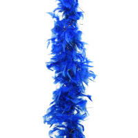 Blue Feather Boa Garland with Tinsel Christmas Tree Decoration