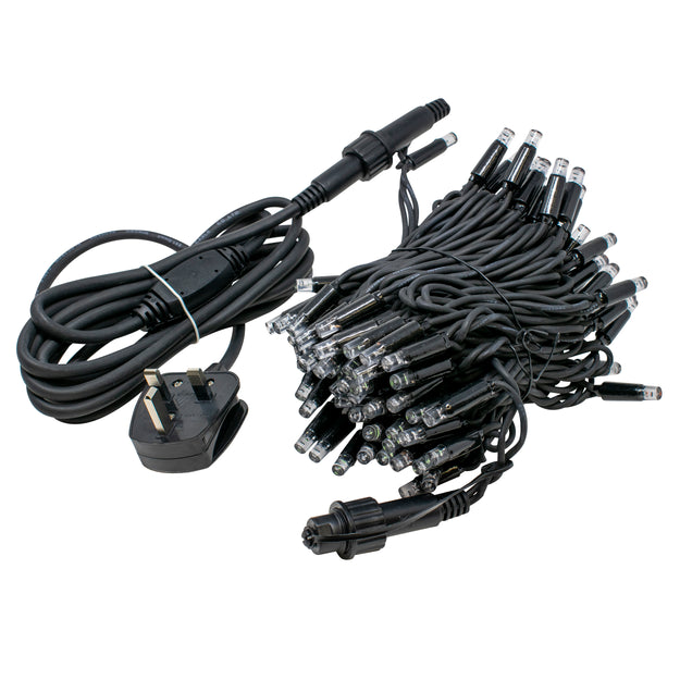 100 Ice White Mains Powered Connectable LED Lights