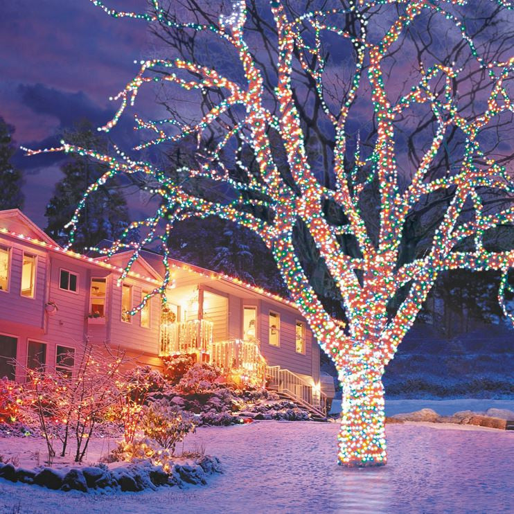 100 Multi Coloured Mains Powered Connectable LED Lights