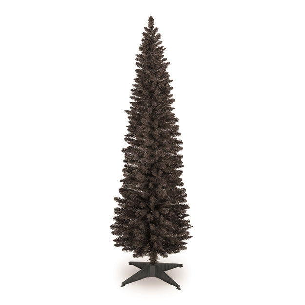 7ft Black Pencil Pine Artificial Christmas Tree
