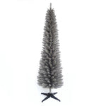 8ft Slim Pencil Pine Grey Artificial Christmas Tree