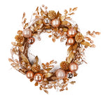 55cm Rose Gold Christmas Door Wreath