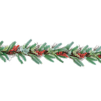 2.7m Blue Green Garland With Berries and Leaves