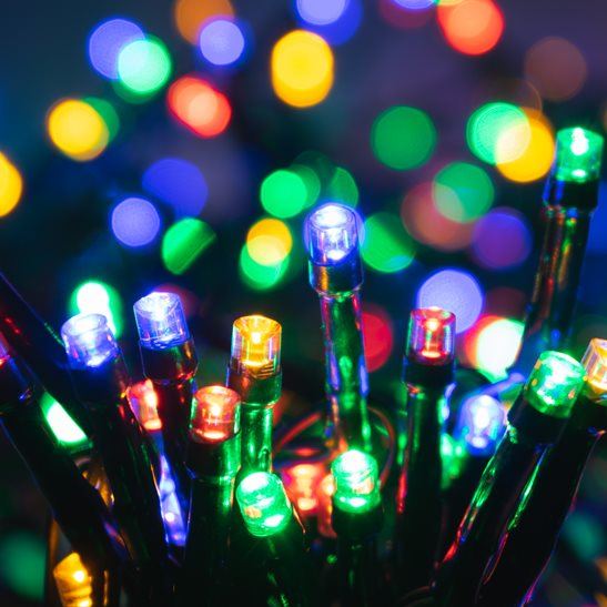 600 Multi Coloured Multi Action Battery Powered LED Lights with Timer