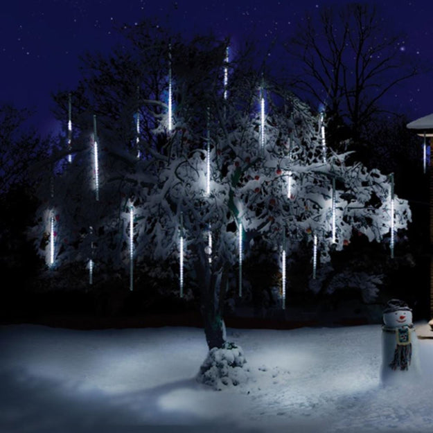 Pack of 15 70cm White LED Snowing Shower Christmas Lights