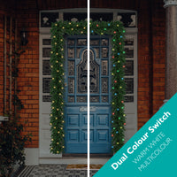 5.3m Giant Christmas Door Garland Kit with 100 LED Battery Lights