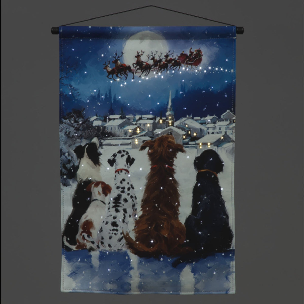 40cm Christmas Dogs Hanging Wall Tapestry