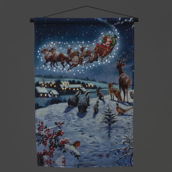 40cm Magical Christmas Scene Hanging Wall Tapestry