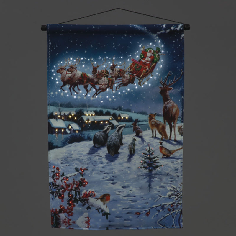 40cm Magical Christmas Scene Hanging Wall Tapestry