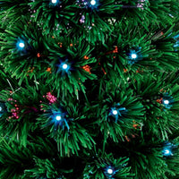 6ft Slim LED Colour Changing Star Indoor Fibre Optic Christmas Tree